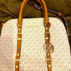 Michael Kors signature white bag
